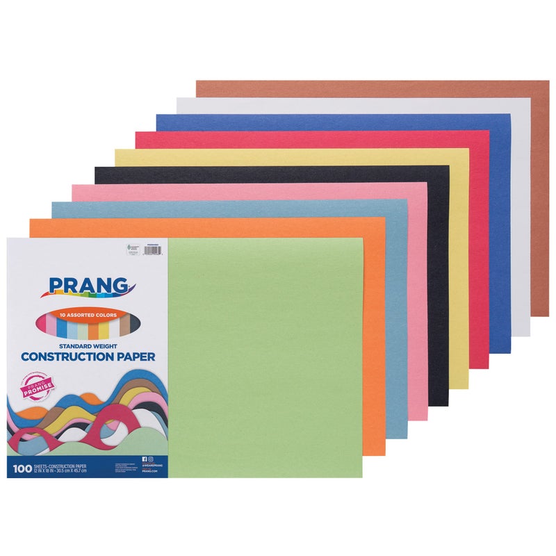 Prang (Formerly Art Street) Standard Weight Construction Paper, 10 Assorted Colors, 12" x 18", 100 Sheets - Image 5
